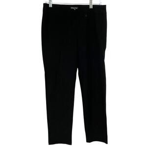 Eileen Fisher Washable Stretch Crepe Slim Ankle Pants Black Women's Sz Small EUC
